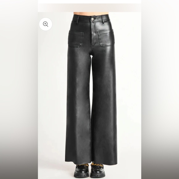 Dex Faux Leather Wide Leg Pant - Picture 1 of 2